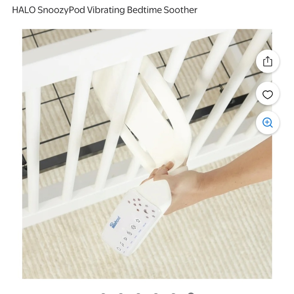HALO SNOOZYPod Baby Bedtime Soother Projector, Vibration and Soothing Sound - Picture 10 of 10